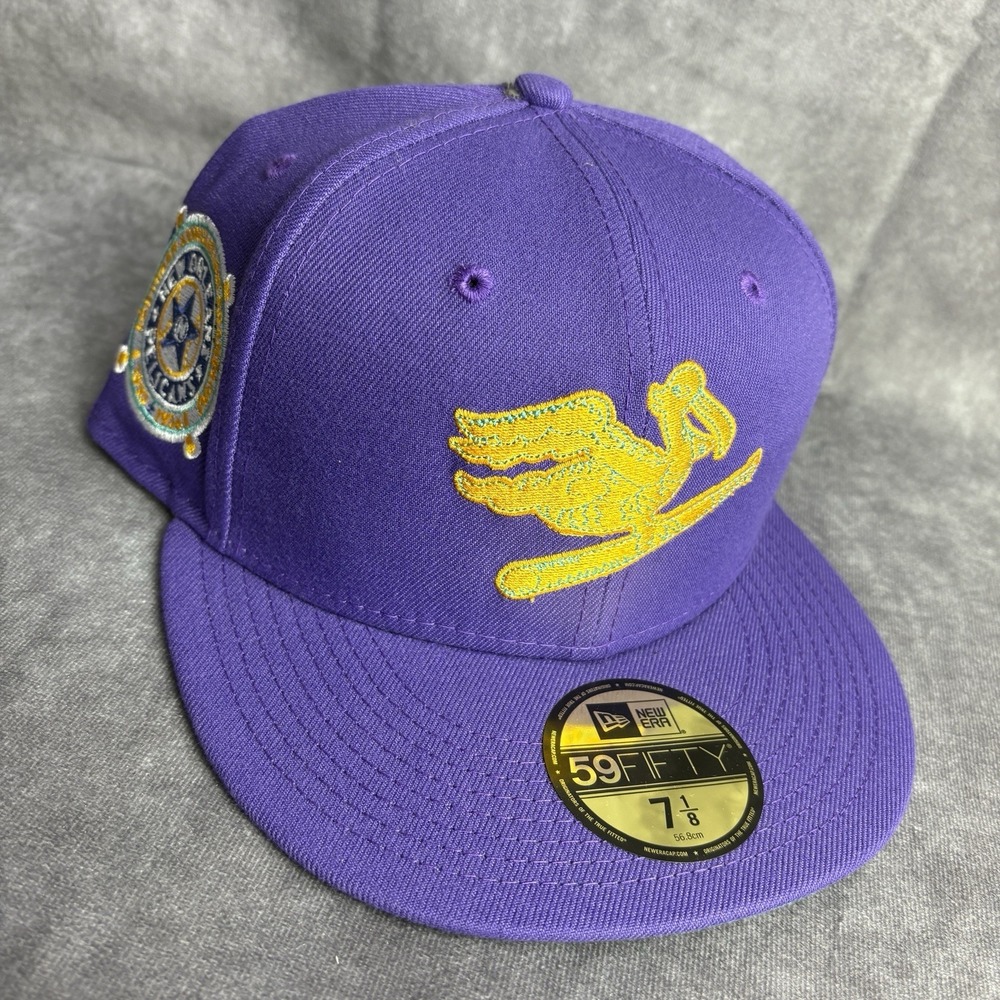 New Orleans Pelicans New Era 59Fifty Hat Fitted 7 1/8‎ Purple Baseball MILB NEW